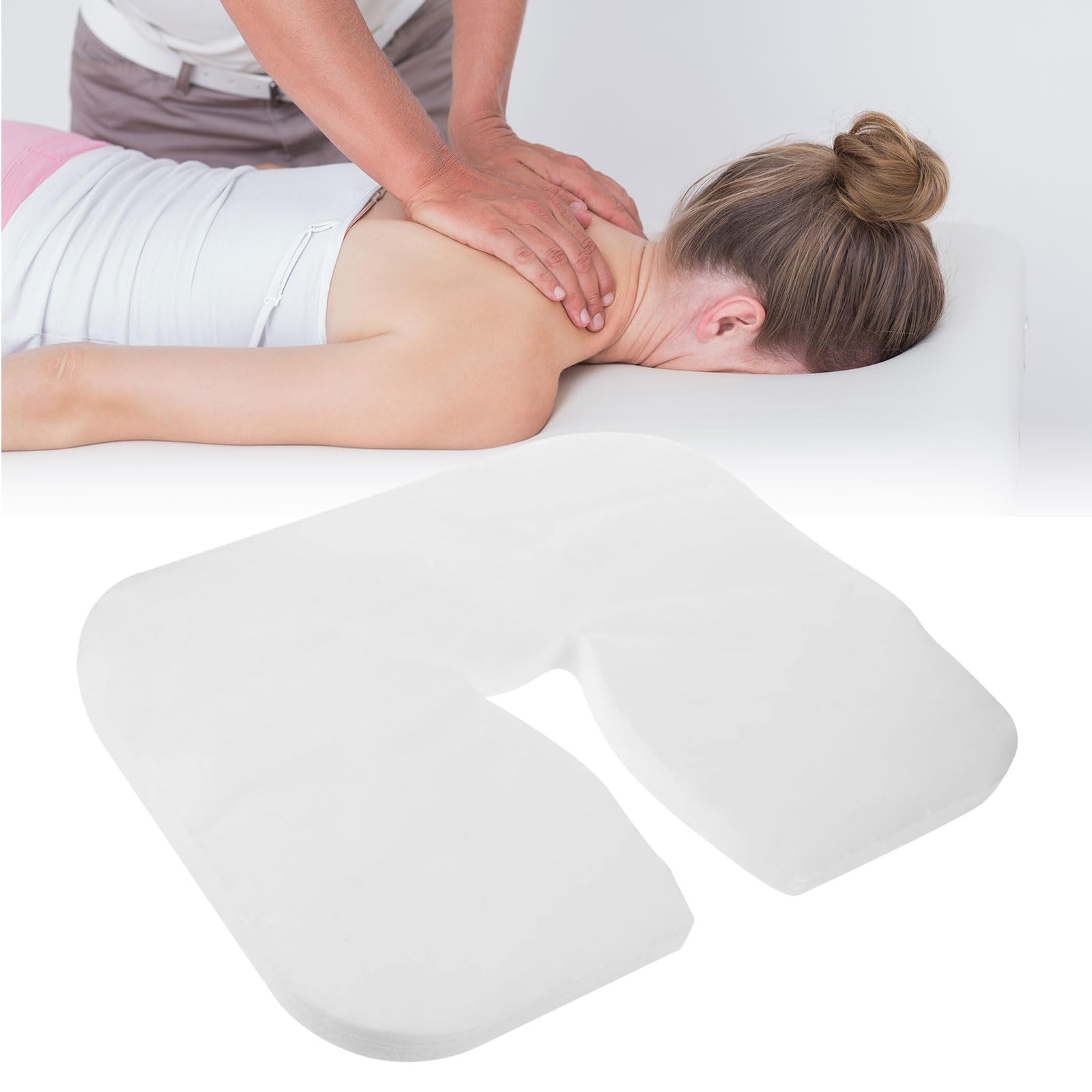 300 Stück Einweg Nasenschlitztücher Massageliege, Gesichtsauflagen für Kopfstützen bei Massagetischen, Massagebänken & Behandlungsliegen, Einweg Nasenschlitztücher für Massageliege Vlies