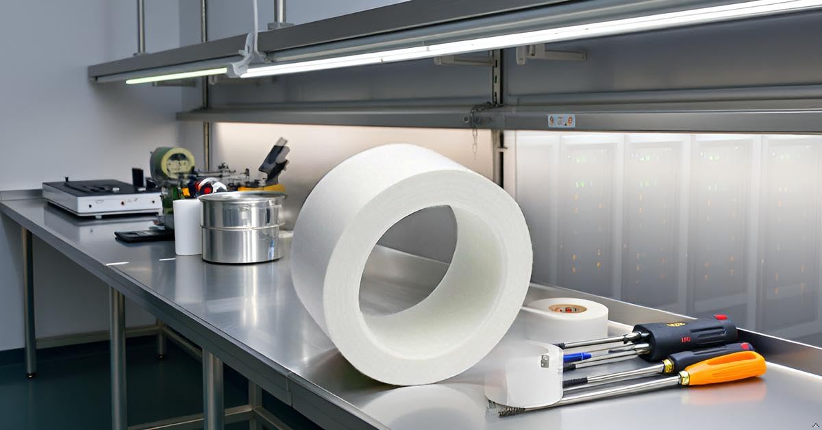 UltraTape 1153 Polyethylene Super-Tack White Cleanroom Tape, General Purpose, Low Outgassing, 2 Inch Wide X 108 Feet Long, White, 1 Roll