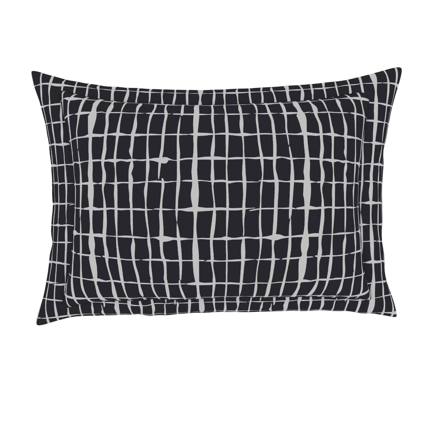 SPACES Atrium Plus 100% Cotton King Double Fitted Bedsheet | Soft Feel Skin Safe Breathable | 210 TC Dark Grey Bed Sheet with Elastic and with 2 Pillow Covers | Size: 224 Cm X 274 Cm/43 Cm X 68 Cm 3