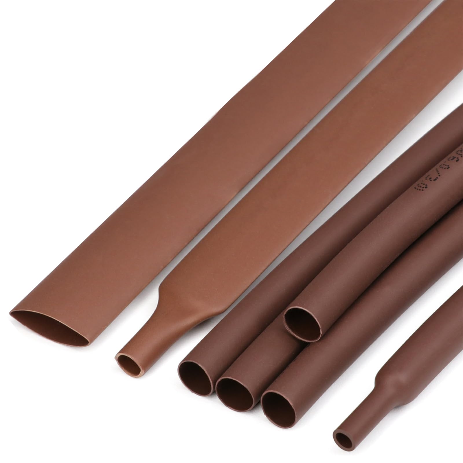 UpGBRF PE Heat Shrink Tubing Cable Shrink Tubing Wrap Tube 2:1 Shrink Ratio for Components, 4Mm Diameter,Brown