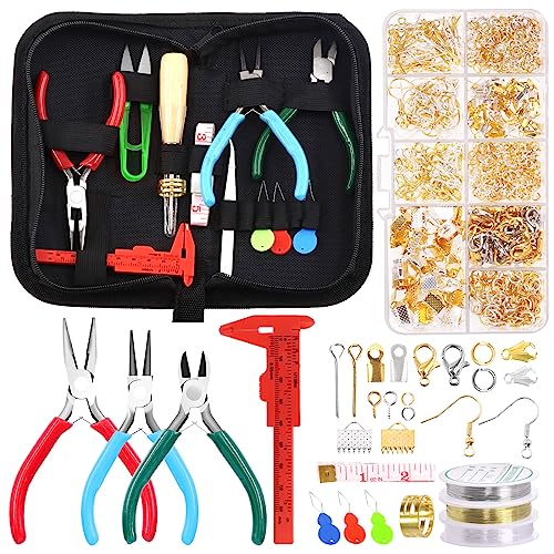 Kit fabrication de bijoux 950 pièces Swpeet aux 20 styles d'apprêts avec étrier
