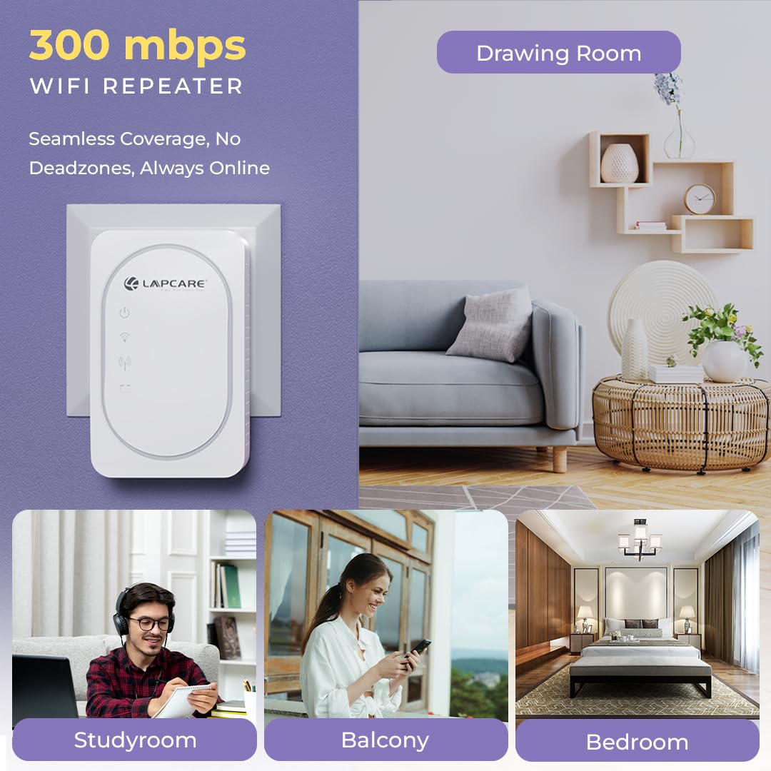 Lapcare Wi-Fi Range Extender - Boost Your Signal -4