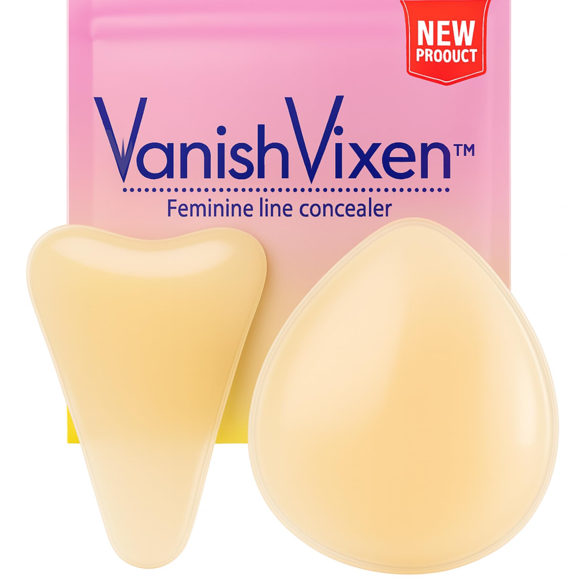 Anti-Camel Concealer Waterproof Reusable Silicone Coverage Inserts for Swimwear, Leggings, Bikinis, Thongs XS &L Nude