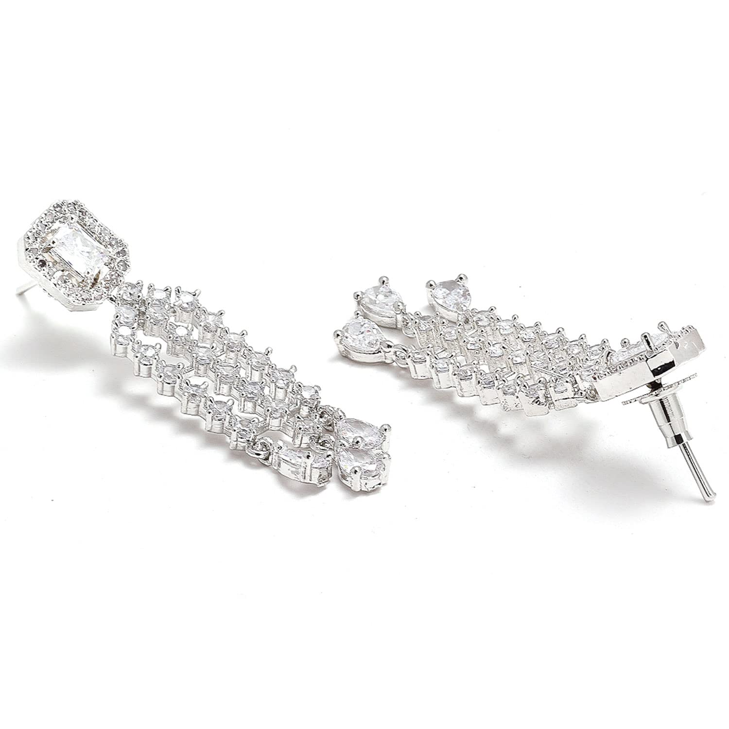 American Diamond Floral Choker Necklace Set
