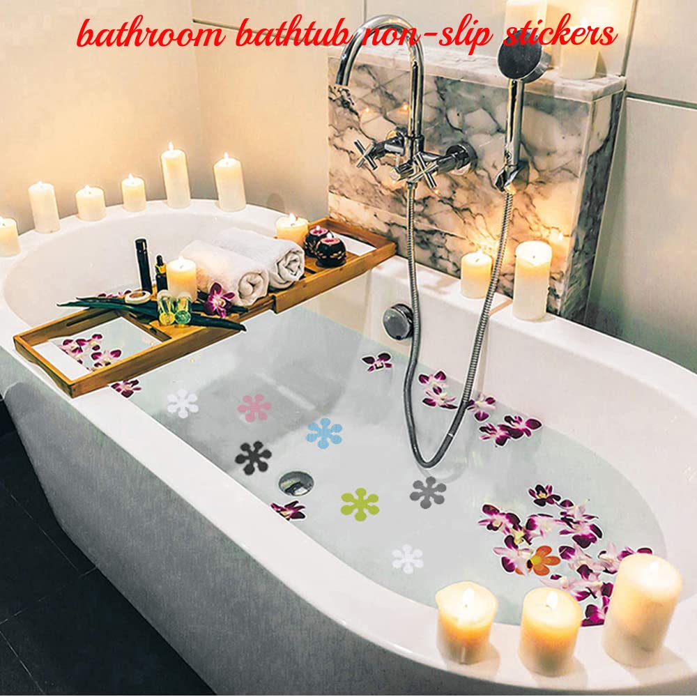Adesivi Antiscivolo Per Vasca - Fiori Luminosi Con Raschietto | Sicurezza Doccia - Foto 3