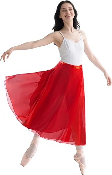 Baisdan Donne Lunghezza Chiffon Gonna Danza Classica Tango Moderno Sala da Ballo Gonna in Tulle - 2