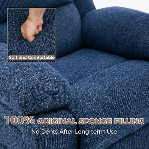 Sillón reclinable con masaje Azul miniatura 6