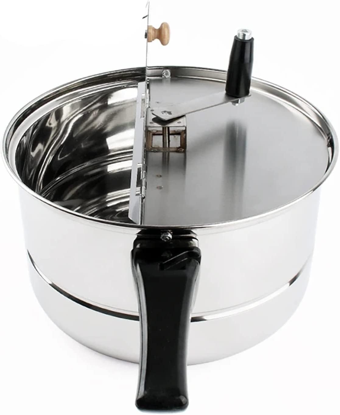 Máquina de Palomitas de maíz, Estufa de Gas de Acero Inoxidable, Olla de Palomitas de maíz Comercial, máquina Manual Antiadherente para Hacer Palomitas de maíz
