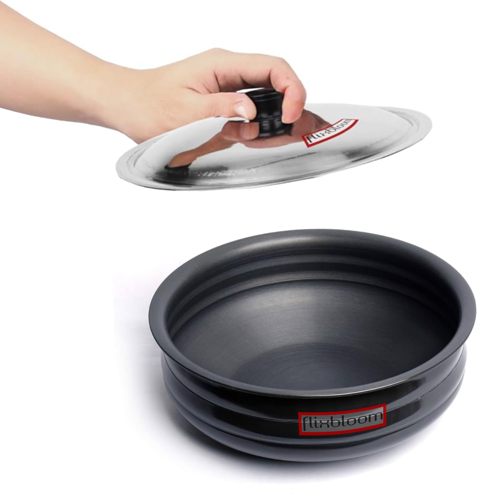 Select Pro 3 LTR Hard Anodised Induction Base Cookware/LPG Friendly | Virgin Food Grade Cook & Serve Uruli/Urli for Cooking | Kitchen Utensils | with Lid (3 Litre, Uruli/Urli with Lid)-image-23