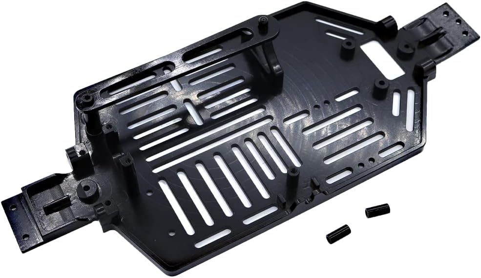 CNC Metal Chassis Body Frame Board for SG1603 SG1604 UD1601 UD1602 1/16 RC Car Spare Parts Accessories (Black)