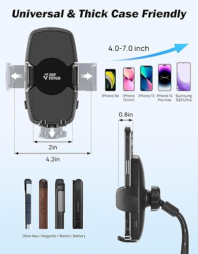 Miniatura 5 de JOYTUTUS Soporte de teléfono para automóvil, cuello de cisne largo y grueso mejorado Soporte de teléfono para automóvil, soporte de teléfono celular