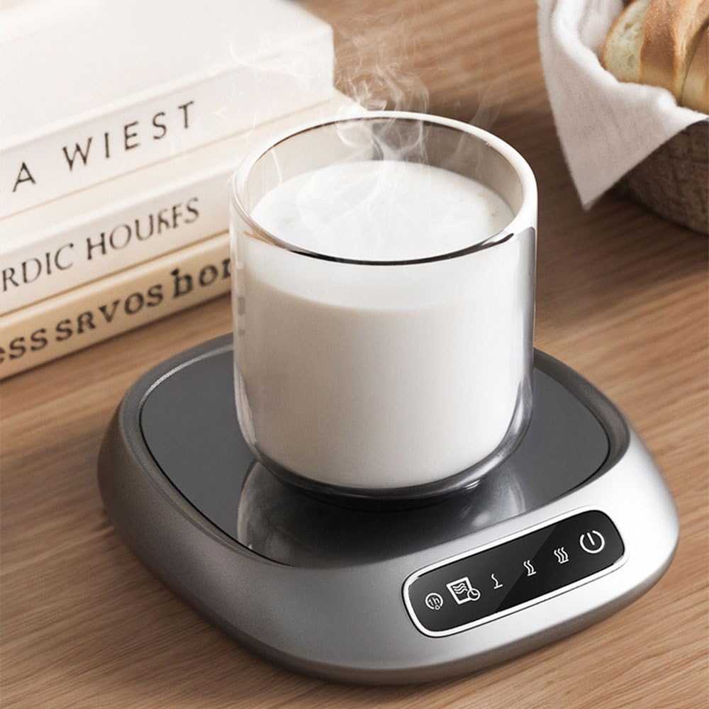Scaldatazze da Caffè USB, Scalda Tazze Elettrico con 3 Impostazioni di Temperatura, Portatile Sottobicchiere Riscaldante Elettrico, per Caffè, Acqua, Tè, Cacao, Latte e Bevande, Regali