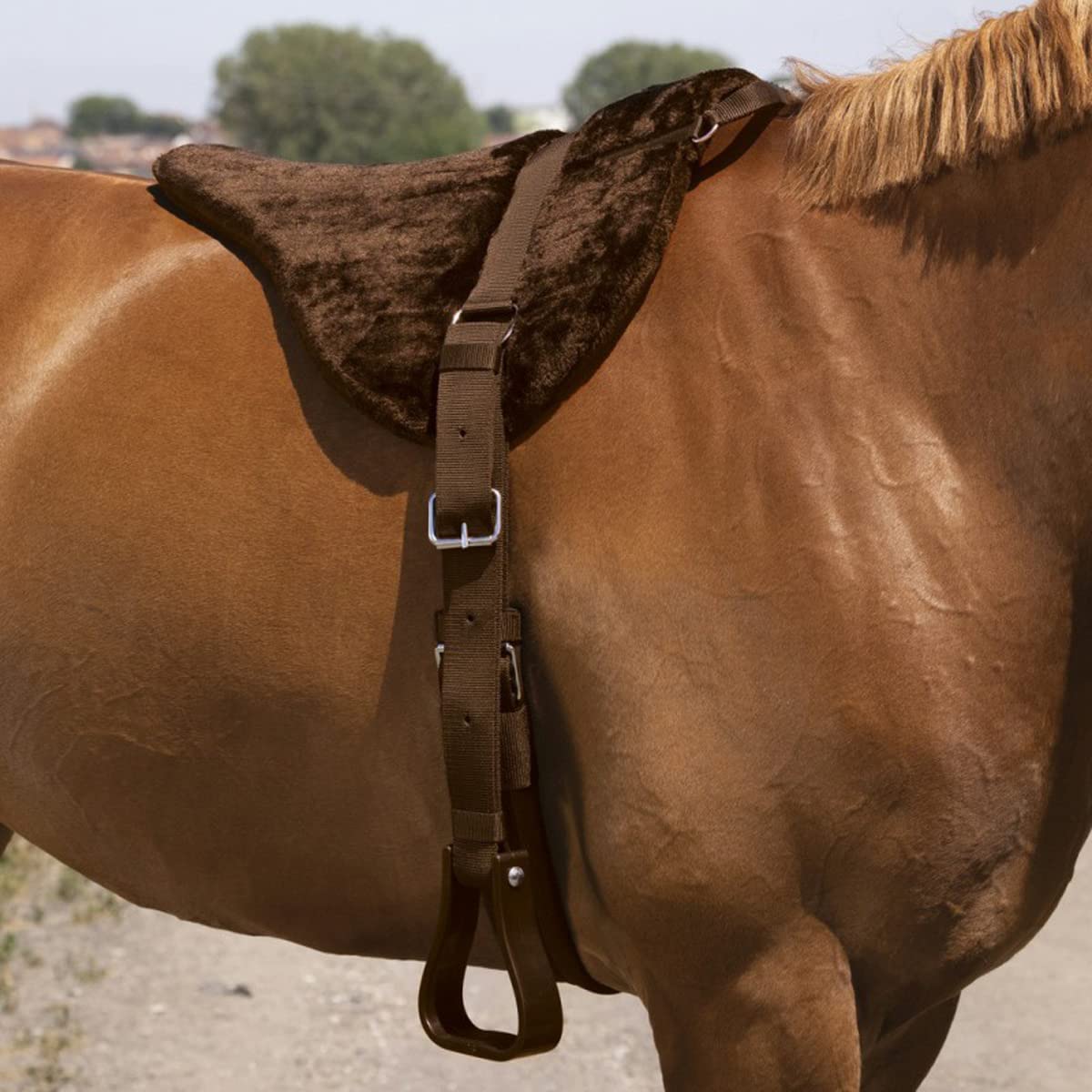Equithème Norton Confort Tapis de Monte à cru Marron Cheval