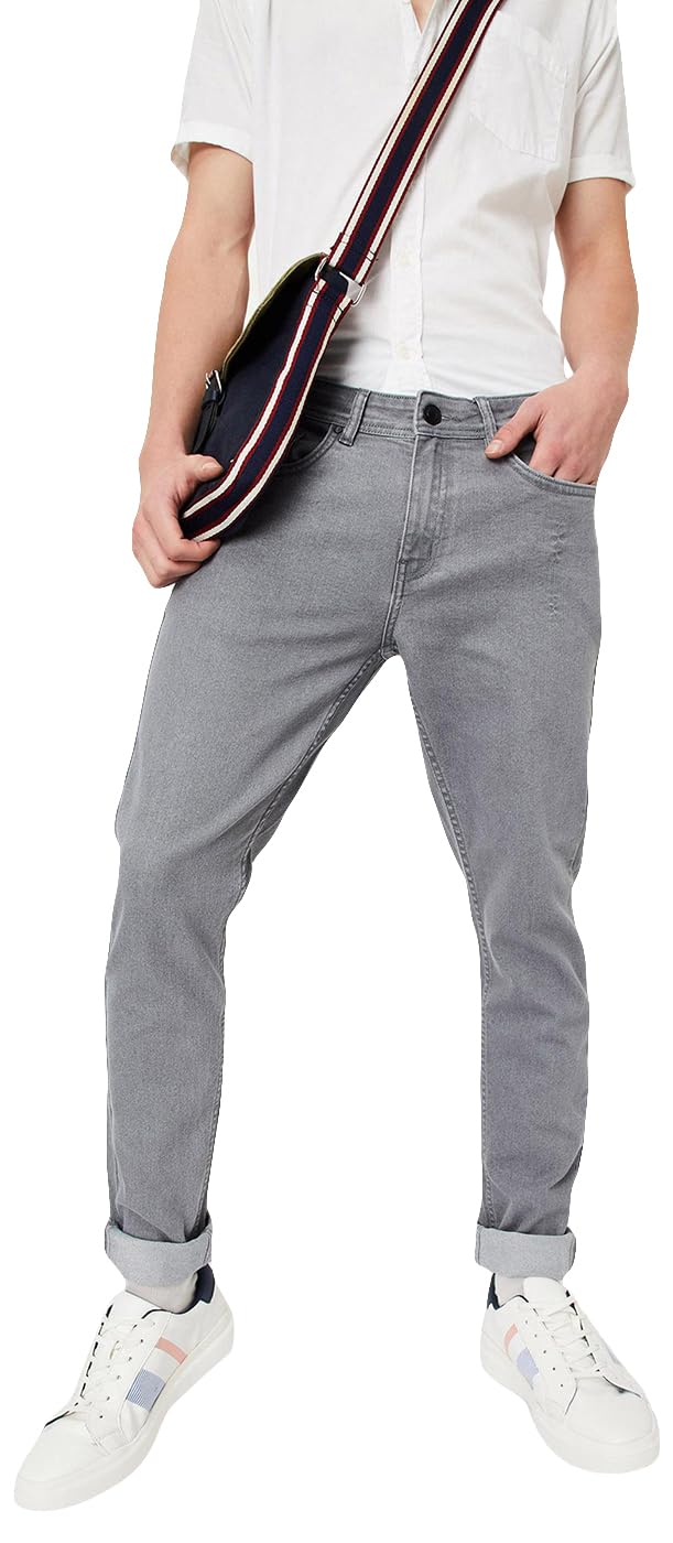 Libas Men's Skinny Fit Mid Rise Jeans in neutral