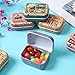 werdecade 8Pcs Mini Flower Tin Trinket Jewelry Organizer Storage Box Decorative Boxes Small Metal Tins with Hinged Lids Portable Box Containers Small Storage Kit (Vintage Dessert)
