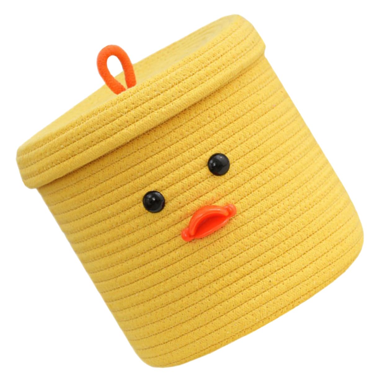 Panier de rangement tressé motif canard : la solution déco pour les jouets de bébé