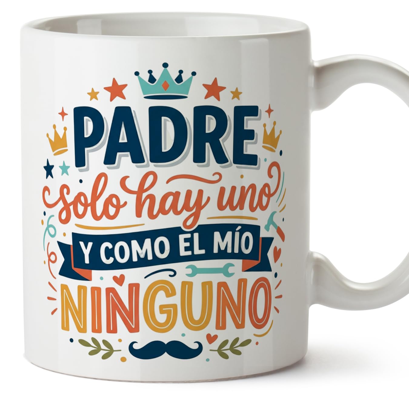 MUGFFINS Taza mamá con frase Para el mundo eres una madre pero para la familia eres el mundo en Español | regalo madre | 330 Ml 11 oz | Idea original para regalar | progenitores v1 — view 83