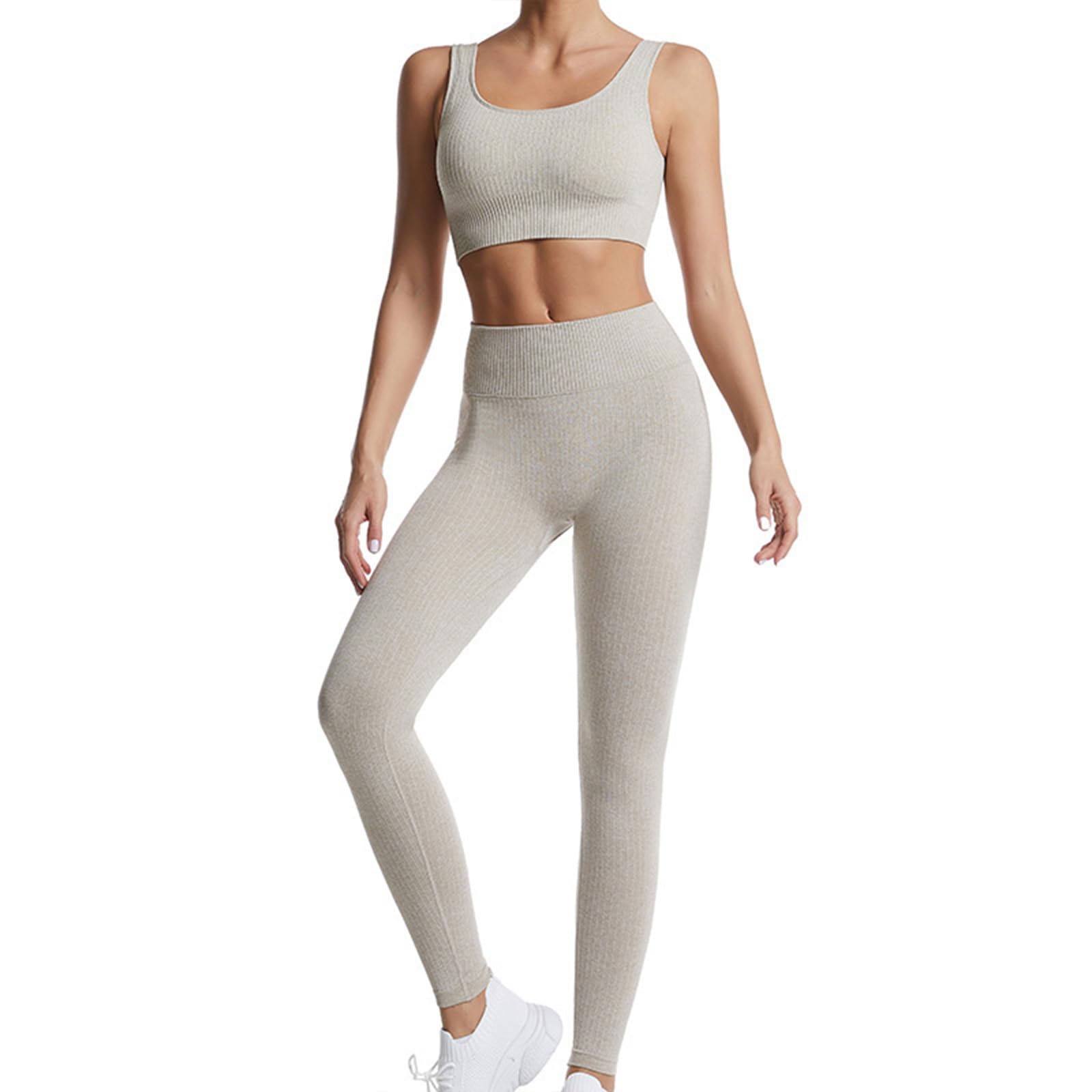 dohomiryo Dames 2-Delige Rekbare Yoga Kleding Sets Sportbeha Leggings