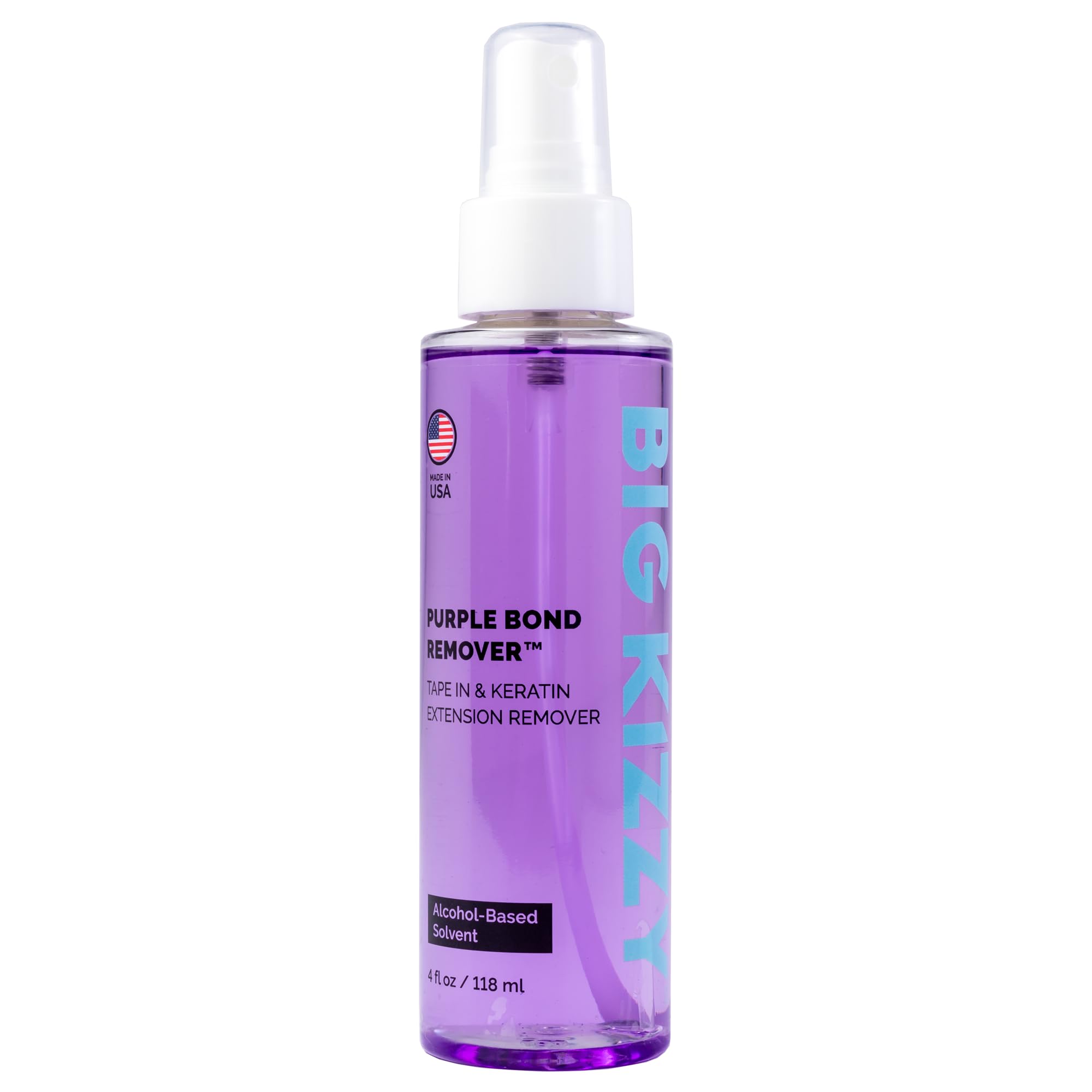 Big Kizzy Purple Bond Remover - Keratin and Tape in Hair Extension Remover - Easy, Fast Acting Removal - 4oz