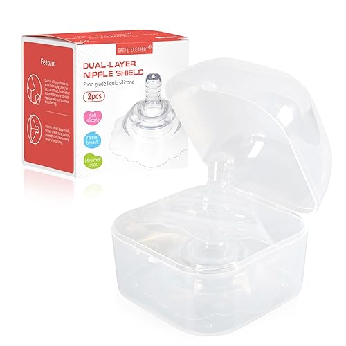 Protectores de pezón para recién nacido lactante, protector de pecho de doble capa, para dificultades de pestillo o pezones planos o invertidos,