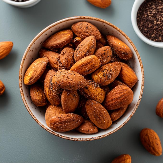 Image of Open Secret Roasted Almonds and Cashews 1000g | Black Pepper Flavoured | Premium, Crunchy & Delicious Snack | Reusable Jar