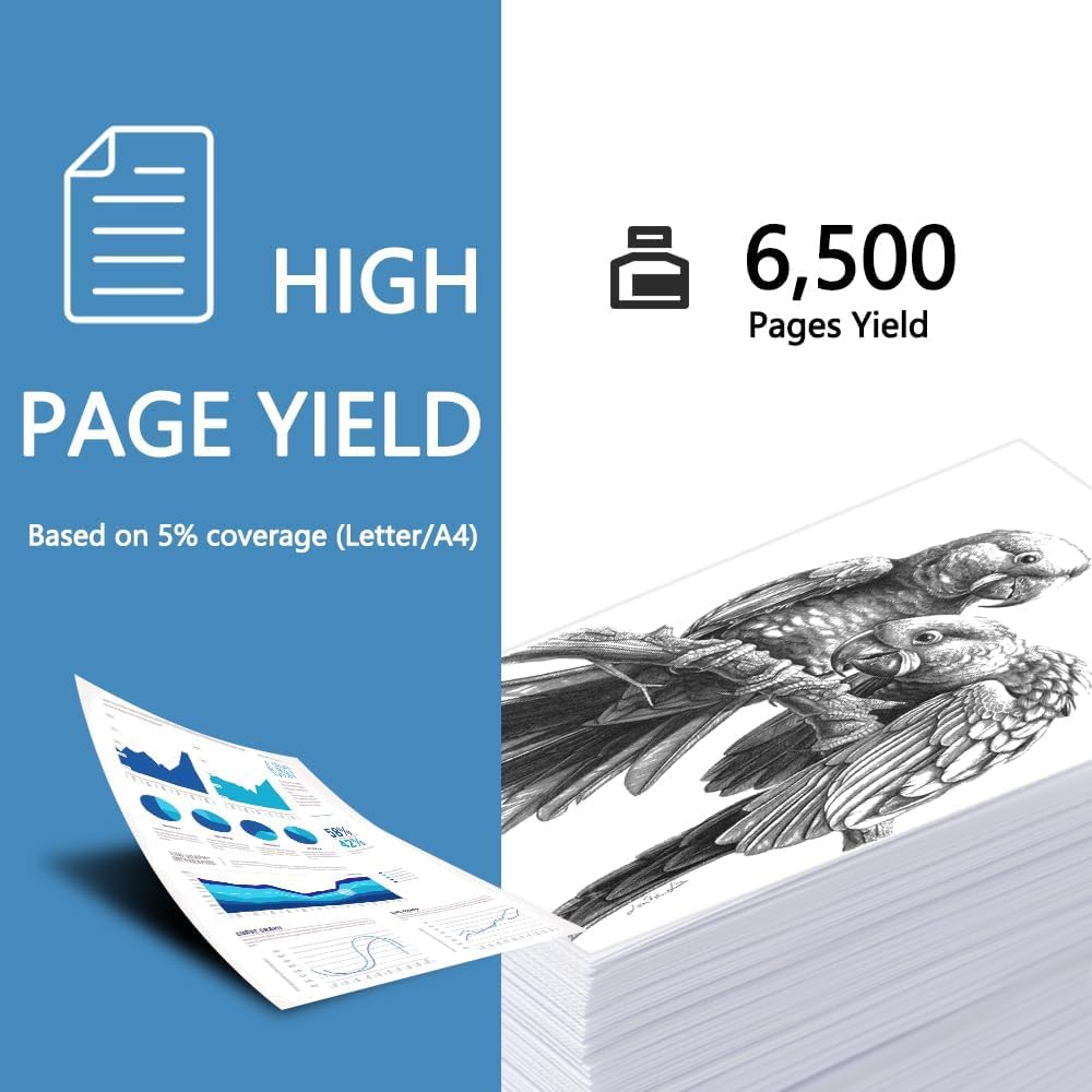 TN436 Toner Cartridge Set 6,500 Pages Super High Yield Replacement for Brother TN 436 TN-436 TN433 TN431 MFC-L8900CDW MFC-L8610CDW HL-L8360CDW Printer Toner (TN436BK TN433BK TN431BK, 1-Pack)
