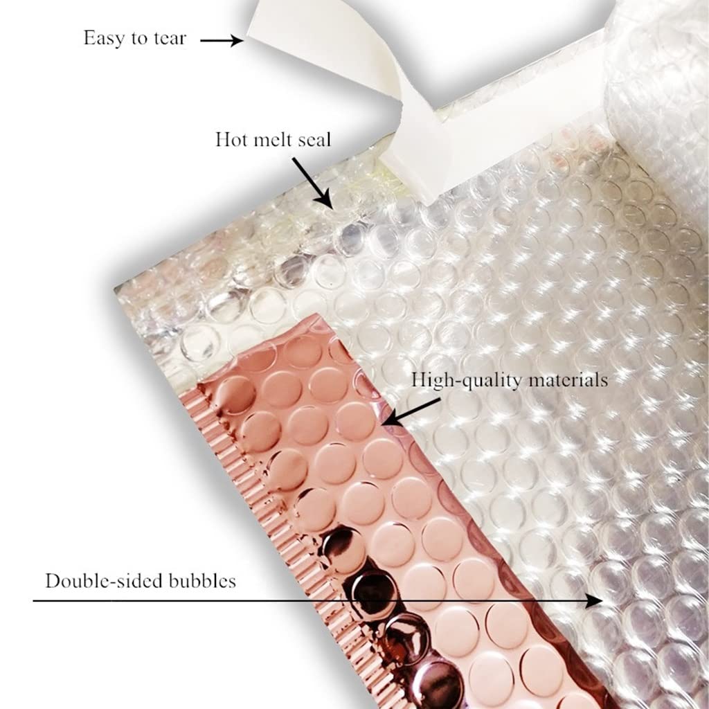 50 pièces 18*20 cm enveloppe à bulles noir bulle Mailer enveloppes rembourrées emballage cadeau doublé auto-scellant sac  21
