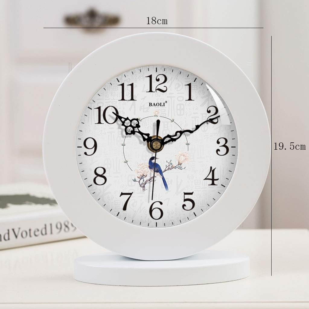 Retro Desk Clock Retro Table Clock/Deskclock -European Solid Wood Clock Simple Living Room Silent Table Clock Modern Bedroom Creative Pendulum Clock Table Clock