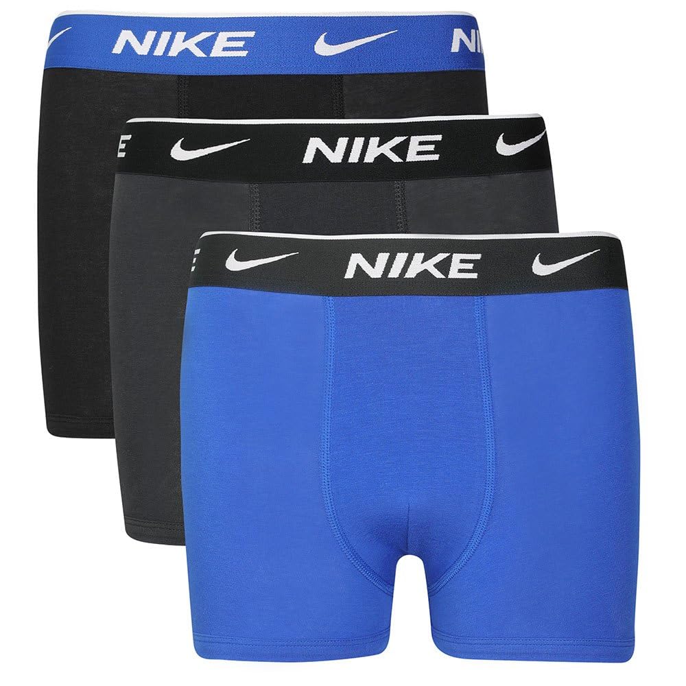 Nike Boy's E Day Cotton Stretch 3 Boxer Shorts, Game Royal, 11/13 Years