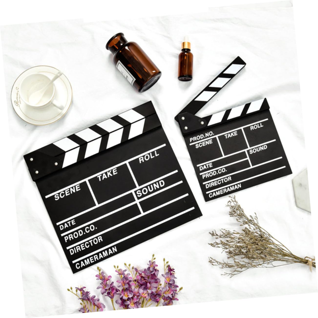 Mini Tableau à Clap En Acrylique Avec Un Stylo Pour Accessoires De Tournage/ Film/cosplay/arrière-plan, Etc. (noir Et Blanc), Noir Et Blanc