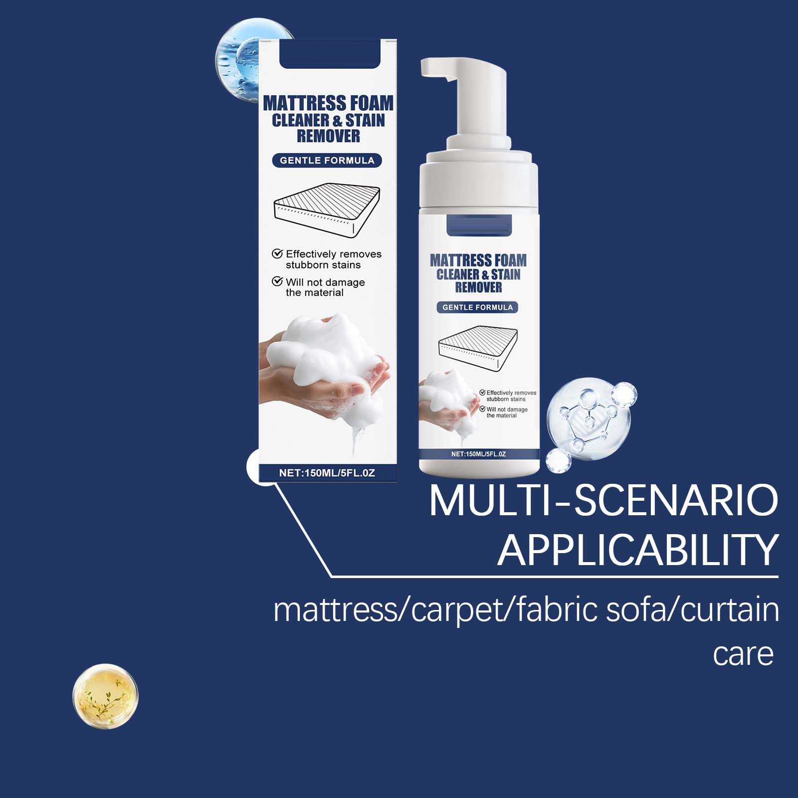 No-Rinse Matratzenschaumreiniger & Fleckenentferner (2PCS)