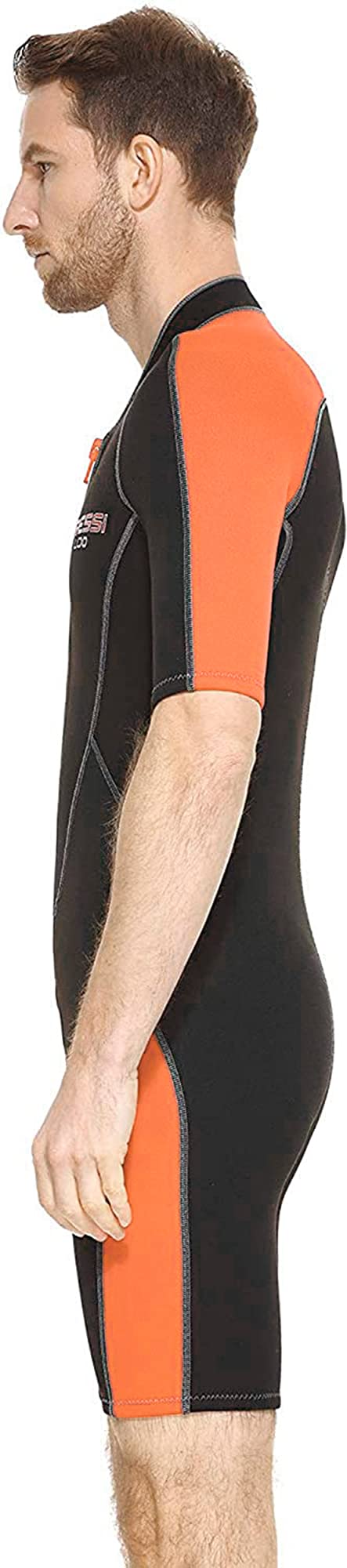 *MUTA LIDO SHORTY UOMO NERO/ARANCIONE 2mm XXL/6