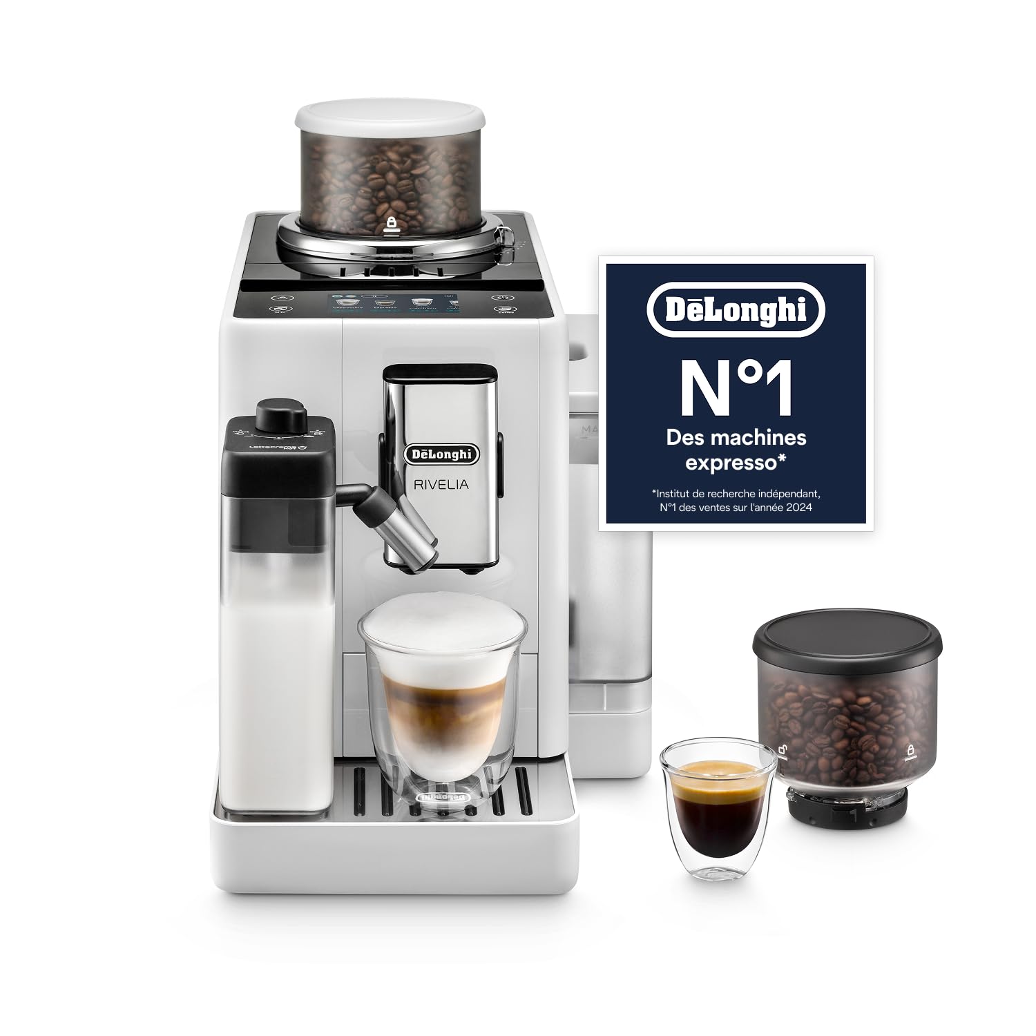 De'Longhi Rivelia, machine à café automatique, 16 boissons, écran tactile