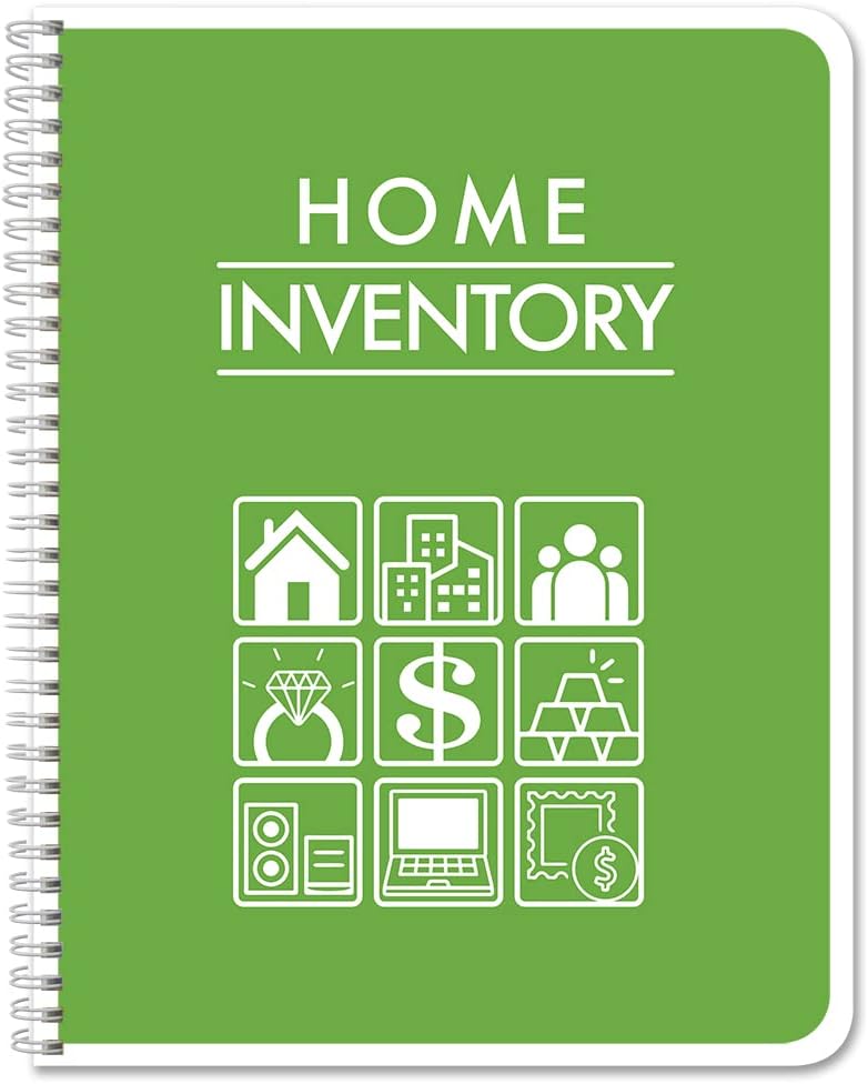 BookFactory Home Inventory Record Book/Home Inventory Log Book/Notebook WireO