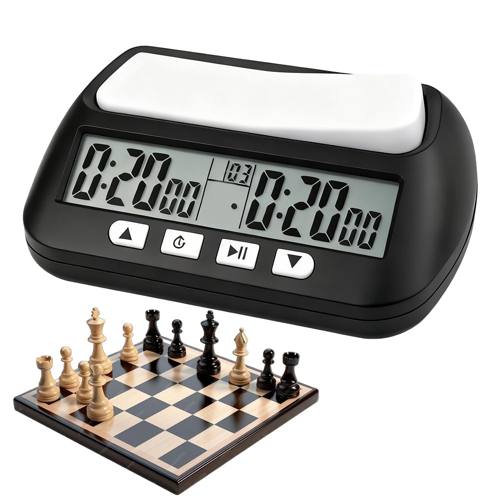 Pendule d'échecs numérique multifonction de haute précision esthétique pour joueurs exigeants - 8