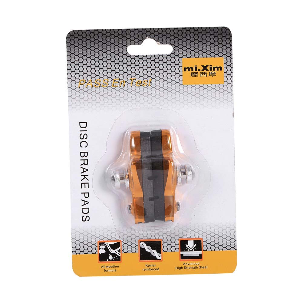 Pastiglie Freno Bici In Lega Di Alluminio – 2 Pezzi, Stile Cassetto, Per BMX E Mountain Bike, Colore Oro, Con Gomma Sostituibile - 2