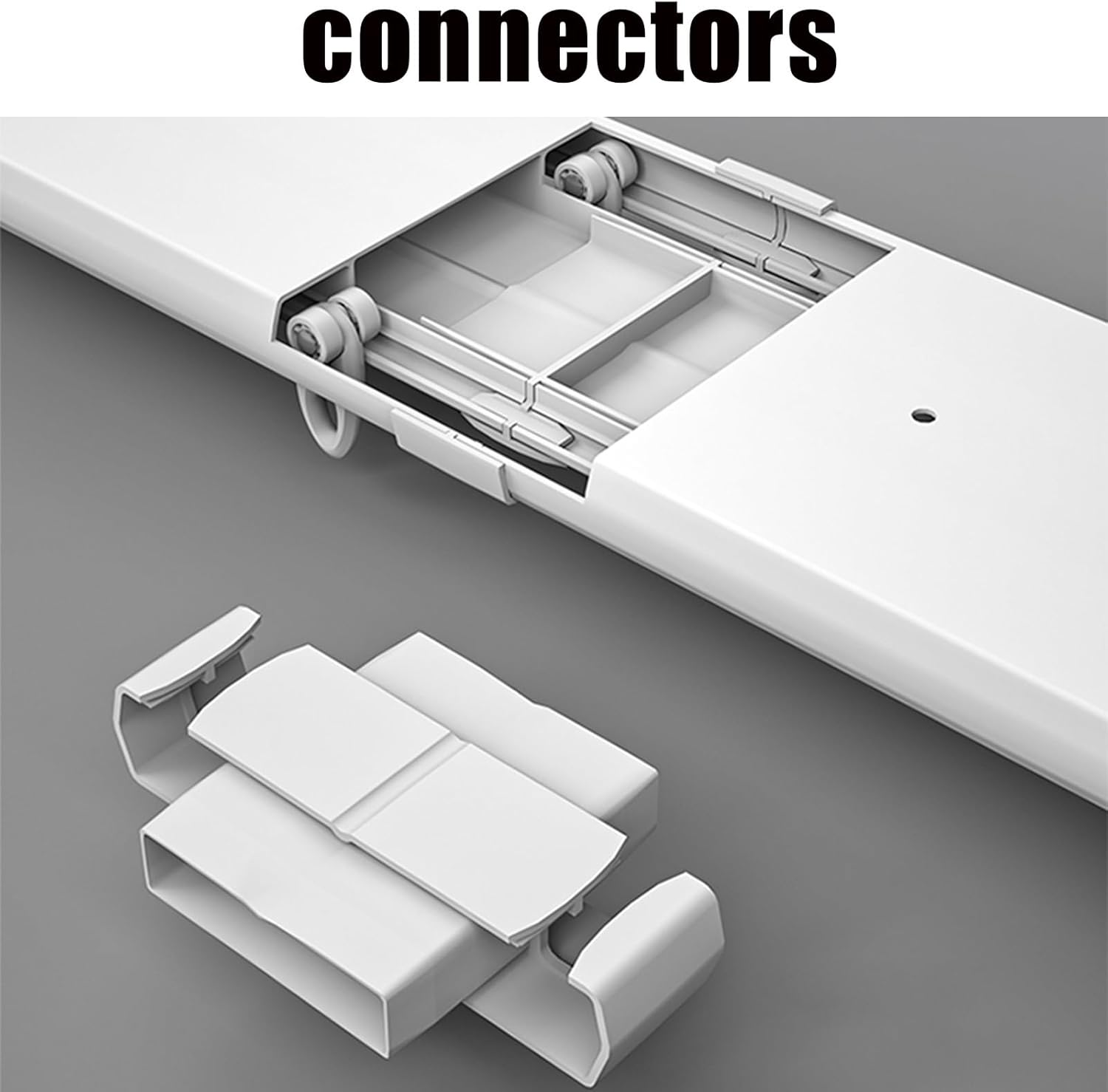Ceiling Track Double Curtain Rails for Room Dividers - Ceiling Mounted System for Curtains and Drapes