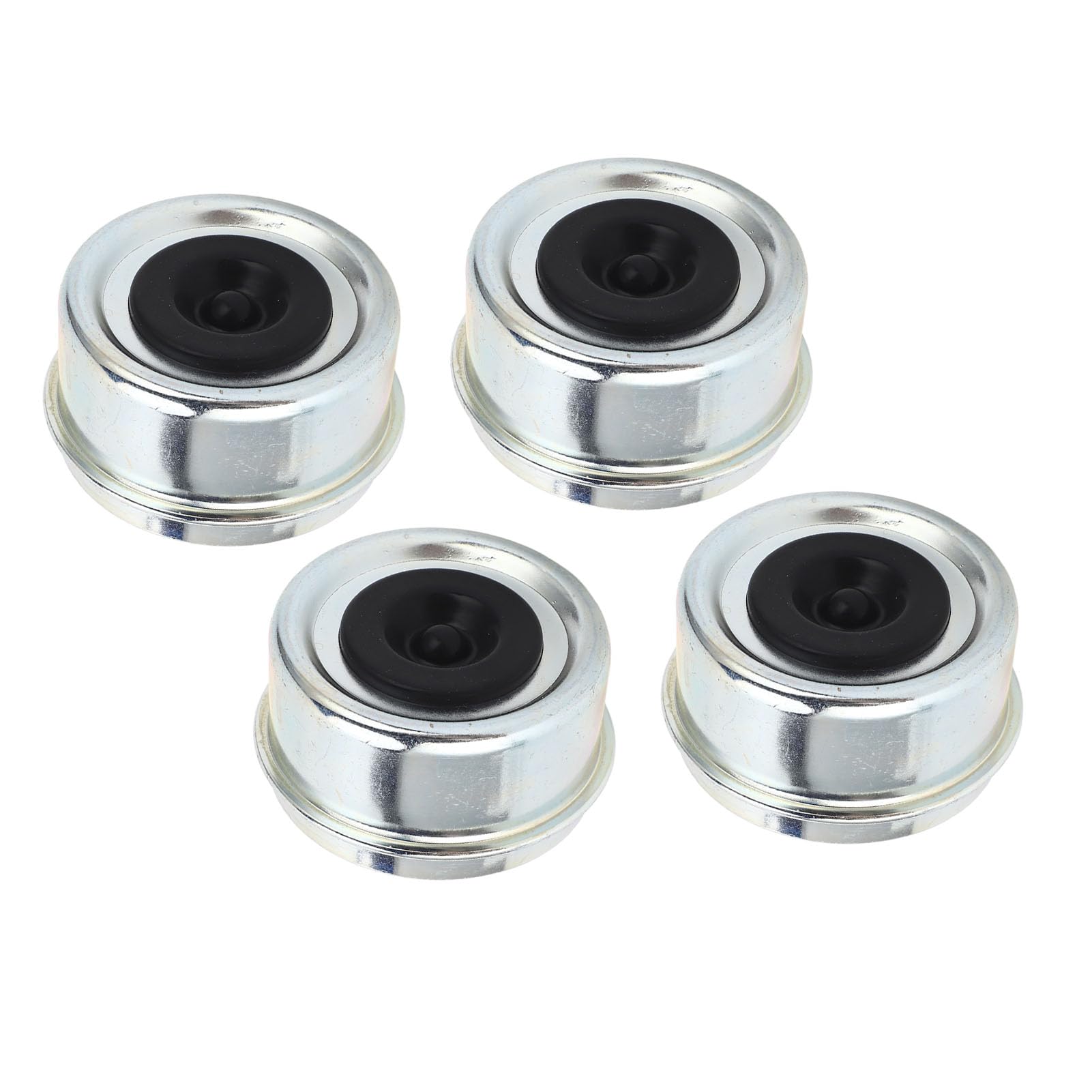 Lot de 4 Capuchons Anti-poussière pour Roulement de Remorque en Caoutchouc Métallique 62 Mm X 36 Mm pour Moyeux de Roue de 7 000 à 8 000 LB, Protège Les Roulements, Bouchon de Graisse pour