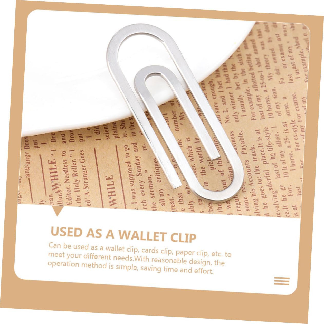 DOITOOL 4 Set Fermacarte Inossidabile Clip Per Documenti Pratiche E Resistente Fermasoldi Per Ufficio Scuola Per File Note E Foto 3 Pezzi * 4