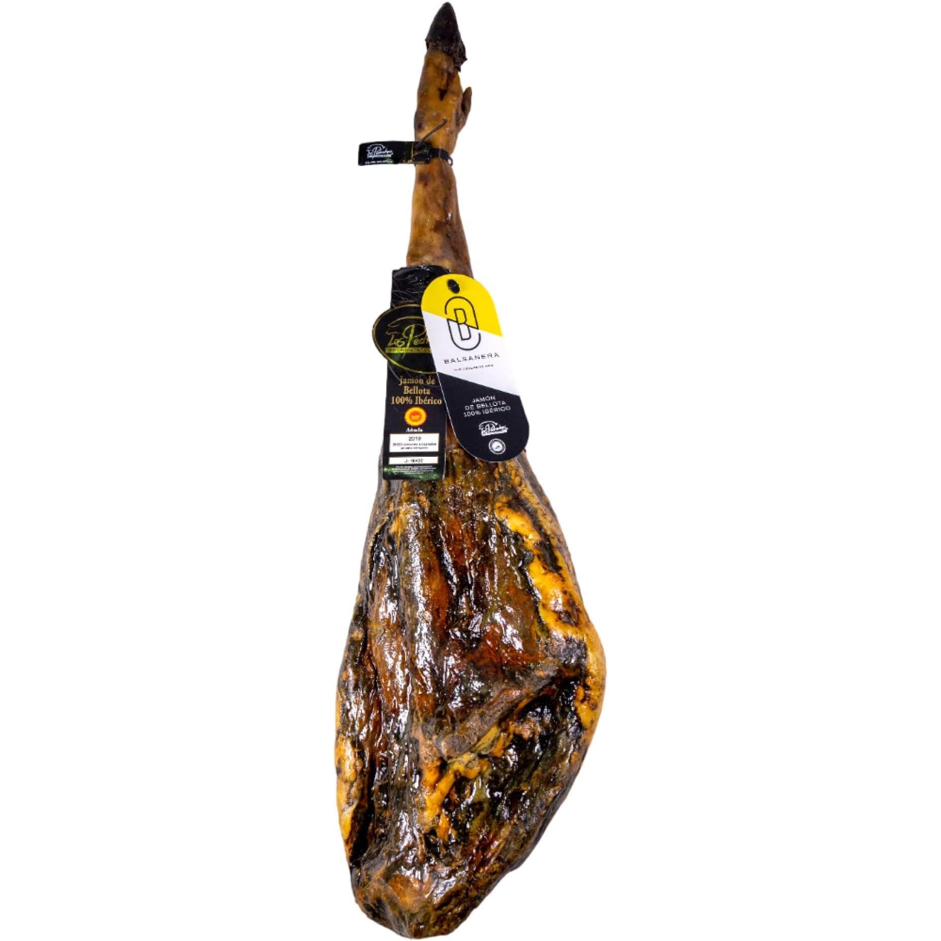 Balsanera Ibérico - Prosciutto Iberico di Ghianda 100% D.O. Los Pedroches | Premio 'Encina de Oro' y 'Great Taste Award' | Peso approssimativo: 6.5-7 Kg | Stagionatura: 32 a 40 meses