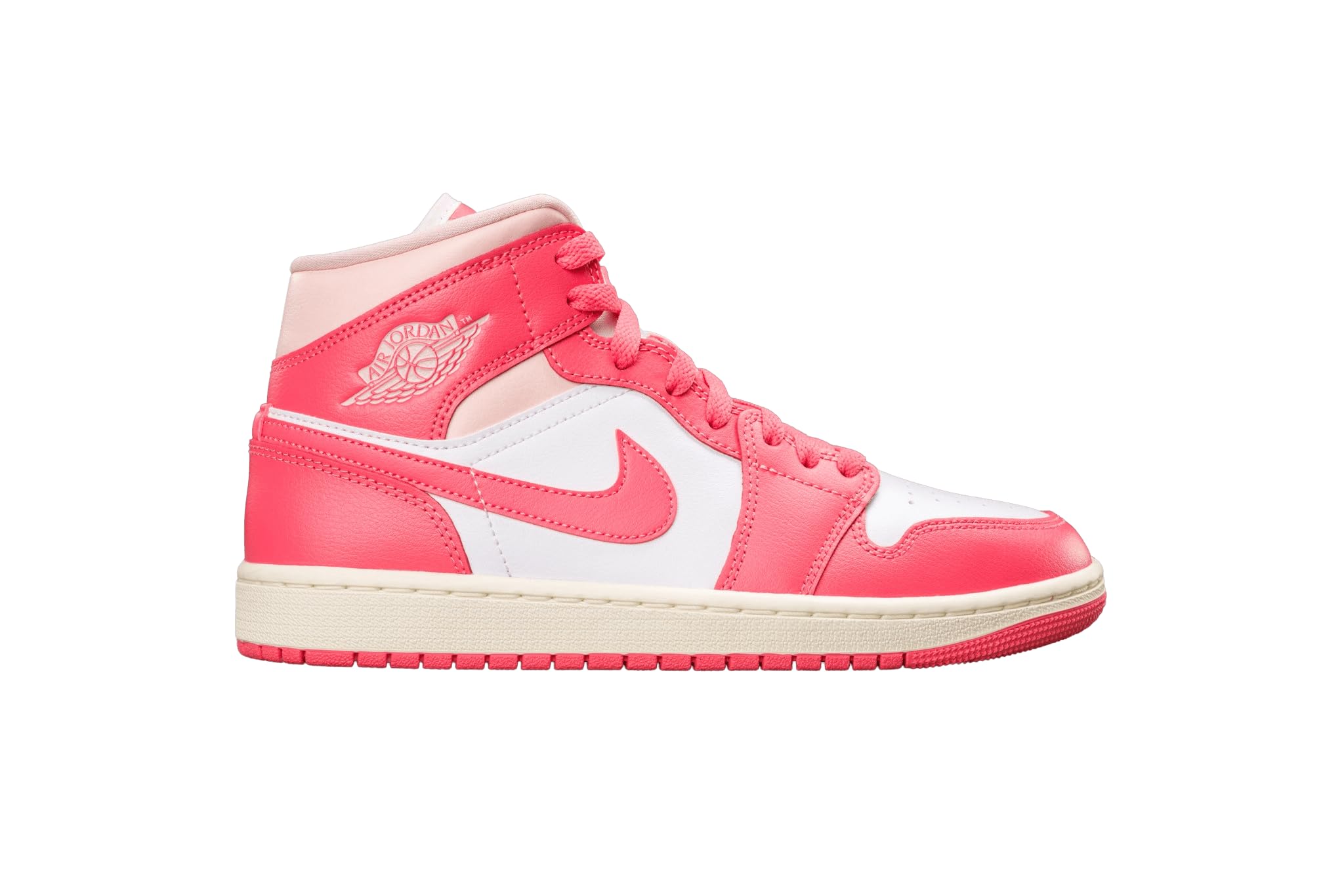 Nike Jordan 1 Mid Women White/Sea Coral-Atmosphere BQ64