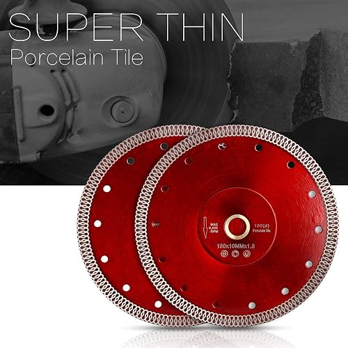 Miniatura 5 de 2 piezaslote Hoja de sierra para azulejos de 7" Hoja de sierra de diamante súper delgada para azulejos de porcelana y piedra