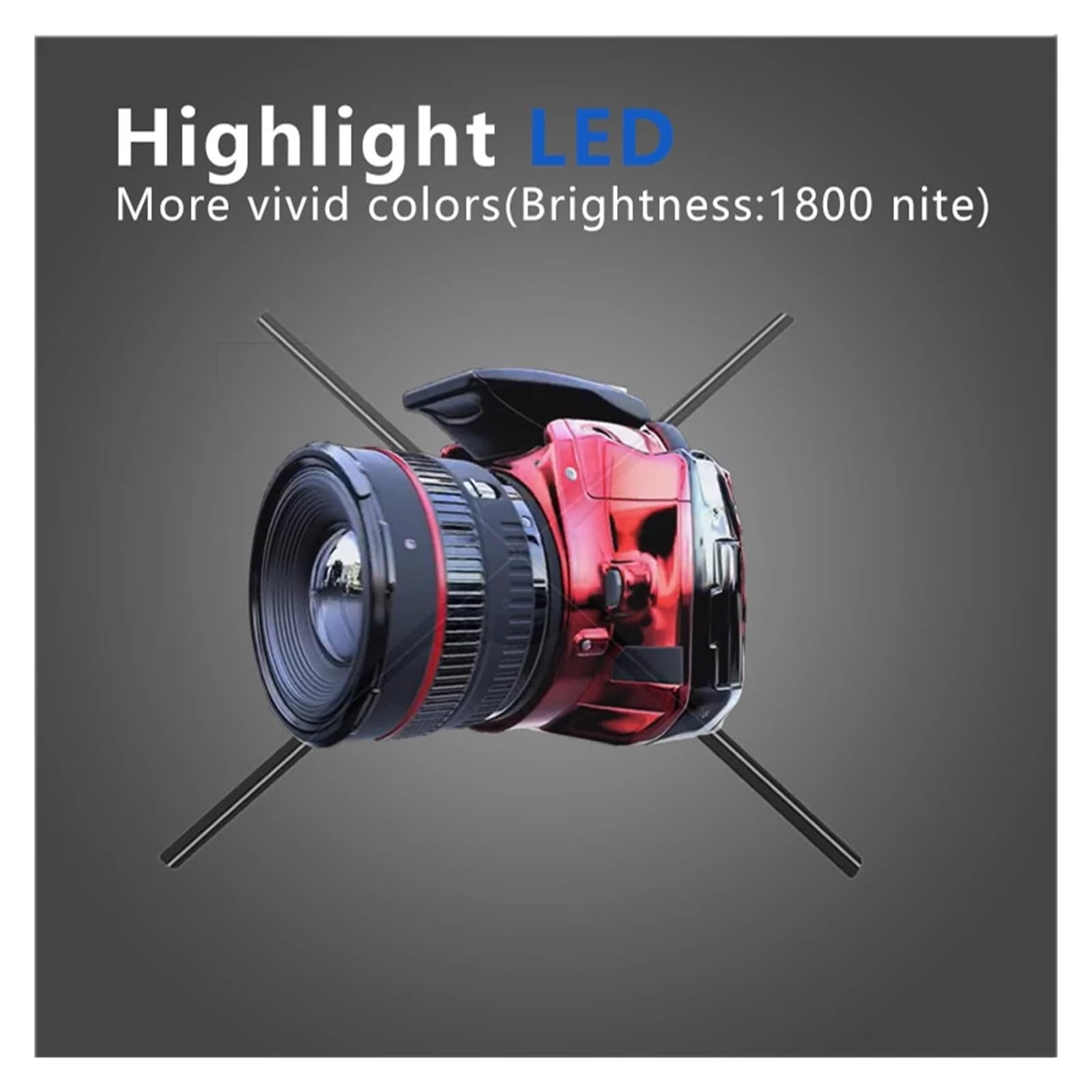 iumLeap Hologram Projector Advertising,3D Led Holographic Fan Display,Multi-Function Remote,for Party Events Advertising Display