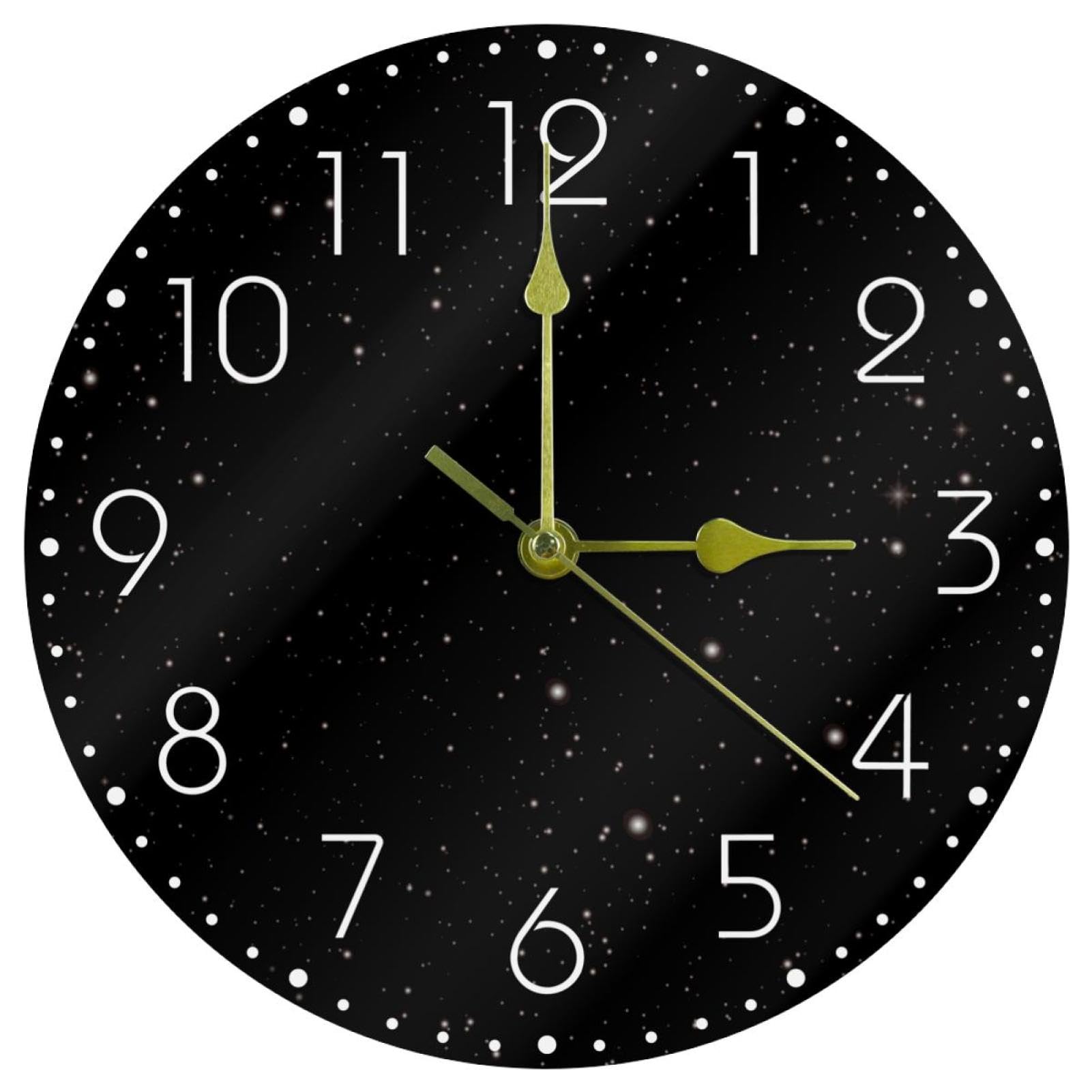 Horloge murale sans tic-tac en acrylique fonctionnement à piles