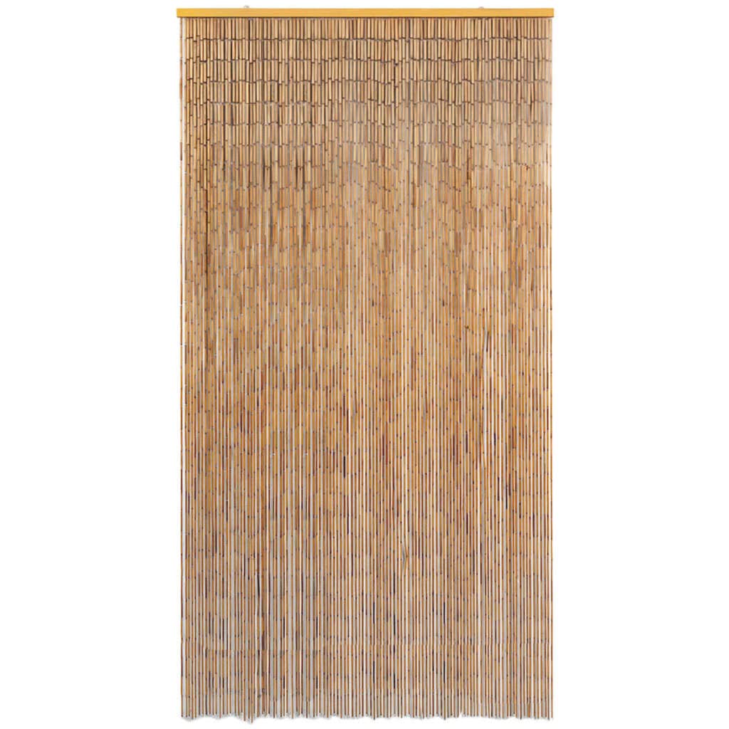 Insektenschutz Türvorhang 120x220 cm Bambusvorhang Fadenvorhang Raumteiler Fliegenschutz Türvorhänge Raumtrenner Hängend Fadenvorhang Blickdicht Vorhang tür Balkontür Bambus Braun