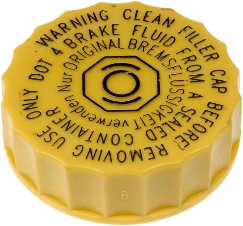 KarParts360 For Volkswagen Golf/Jetta 1995 96 97 98 1999 Master Cylinder Reservoir Cap | Plastic | Gloss Finish | Yellow | Screw-On Attachment Type | Round Shape | Replacement For 6N1-611-349-B