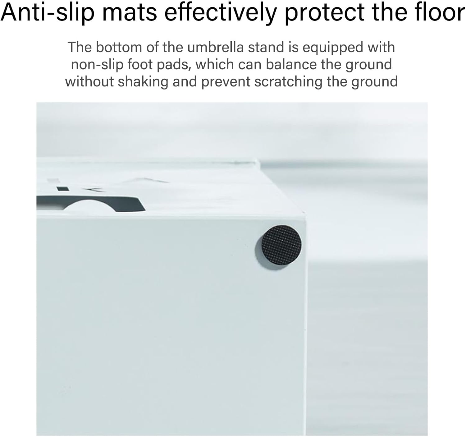 Large Capacity Metal Umbrella Stand for Commercial Use Stylish Handle Design Square Umbrella Holder for Entryway Modern Indoor Umbrella