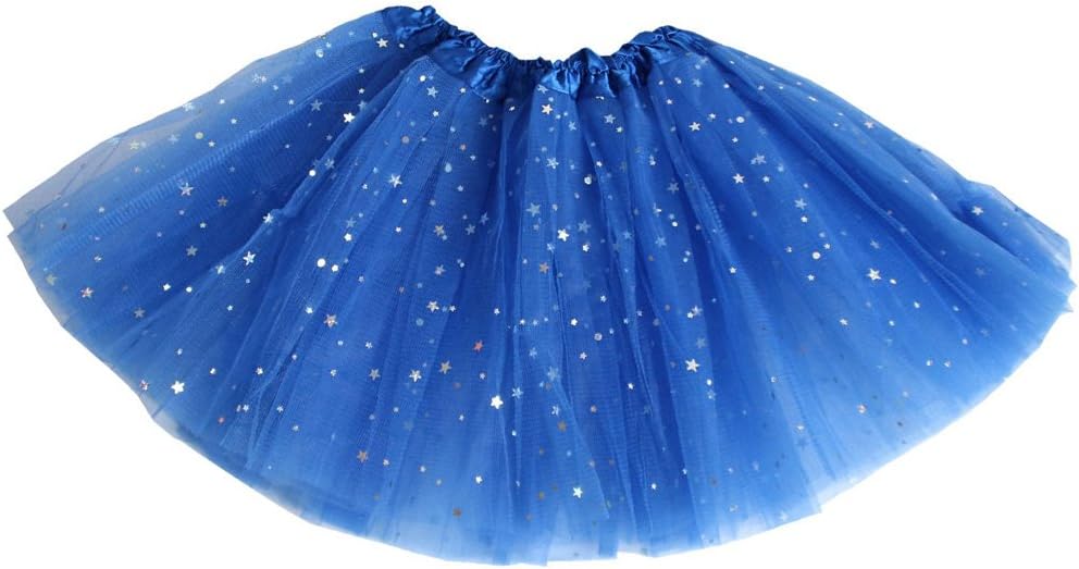 CsbksGirls Sparkle Layered Tulle Skirt Princess Ballet Dance Mini Tutus