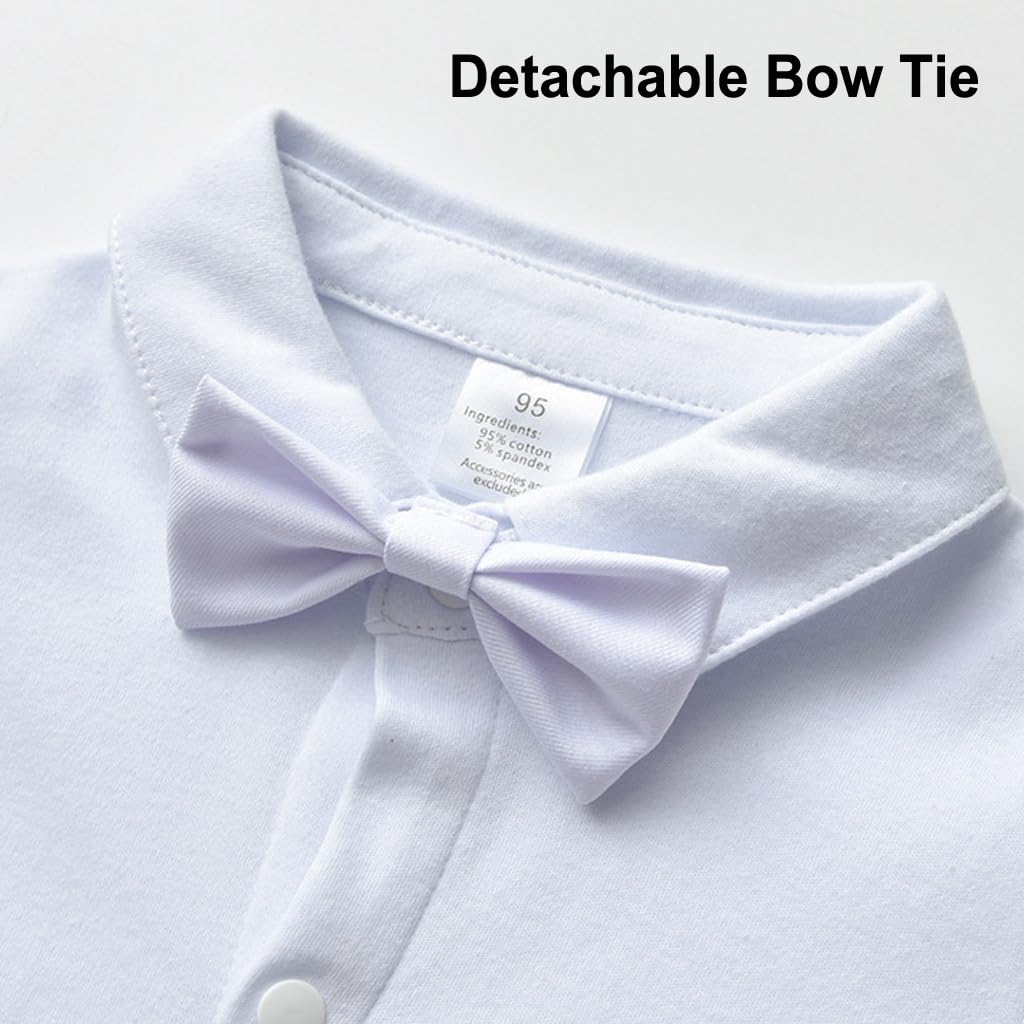 Mameluco para caballero para bebé, traje de bautizo, ropa de bautizo, traje de bautizo para bebé, mono con corbatín, chaleco con sombrero, trajes de cumpleaños, bodas y fiestas