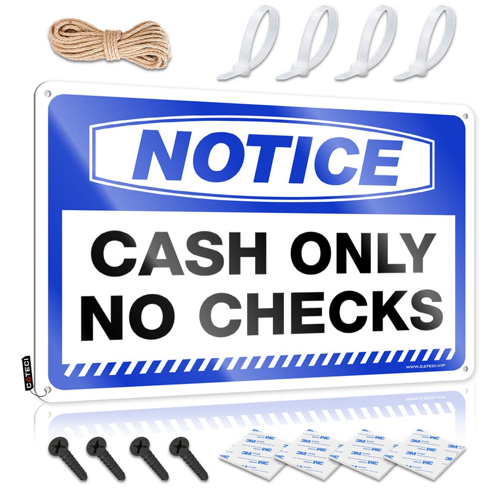 Klimora Women's One Color Gym Towels Notice Cash Only No Checks Tin Sign White Hand Towels Towel Clips For Beach Chairs(30X40cm)
